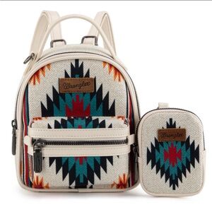 NEW Wrangler Southwestern Knitted Mini Backpack With Coin Pouch